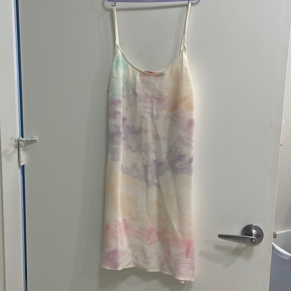 Super cute n:philanthropy short slip dress with pastel pattern size xs.
